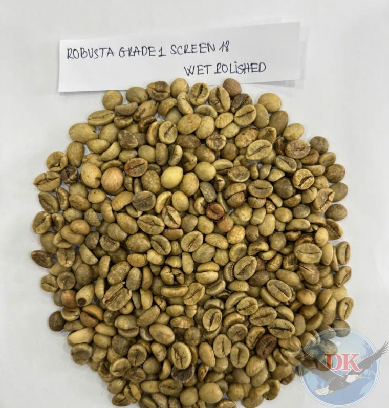 Robusta Grade 1 Screen 18 Wet Polished