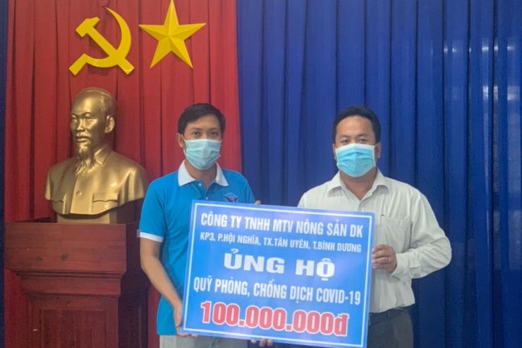 DK donated 100,000,000 VND to the fund for Prevention Covid-19 in Binh Duong province